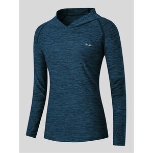Willit Heather Navy Blue Hoodie UPF 50+ Medium